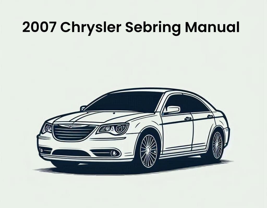2007 chrysler sebring repair workshop manual